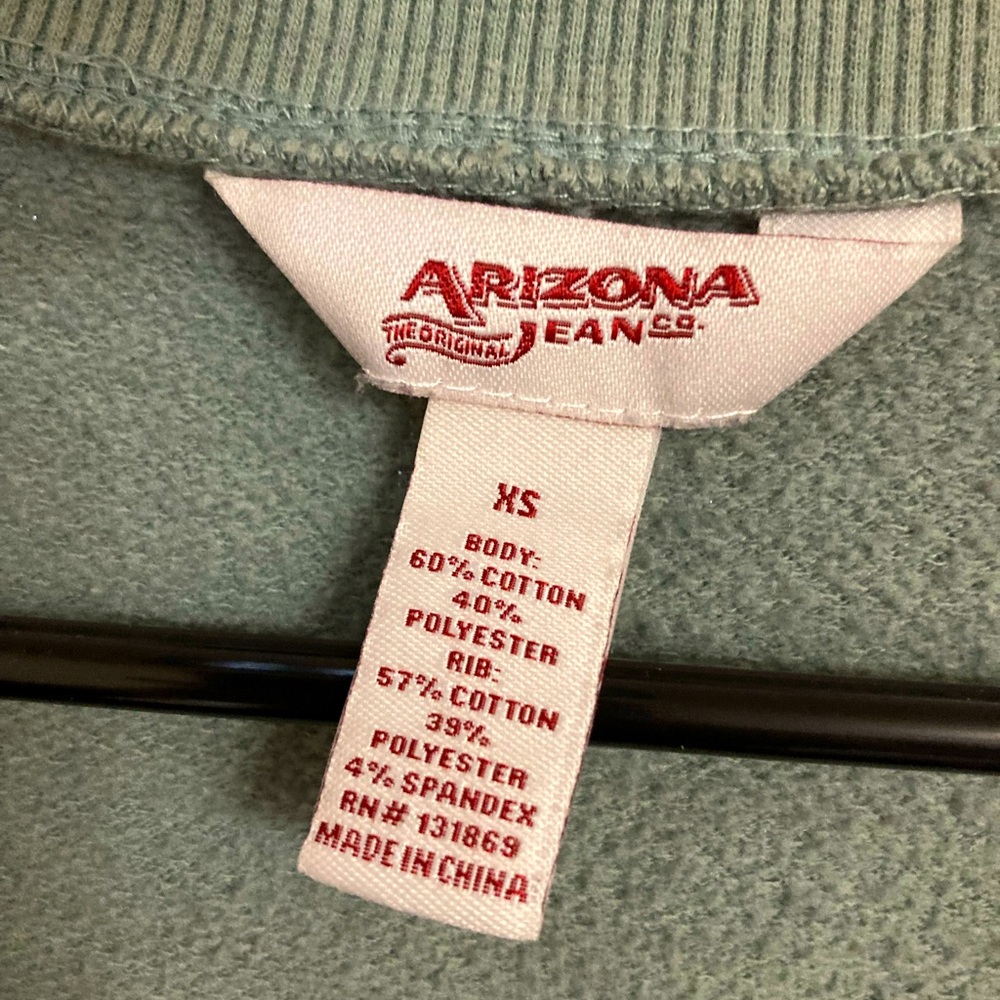 Arizona Jean Co. lace up sweatshirt light green size XS - Picture 4 of 5